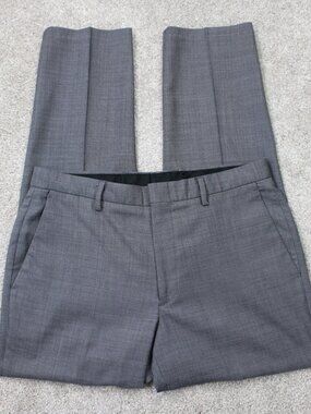 J. Crew Pants Men 31x29 Gray Ludlow Wool/Poly Stretch Polyester Lined Flat Front